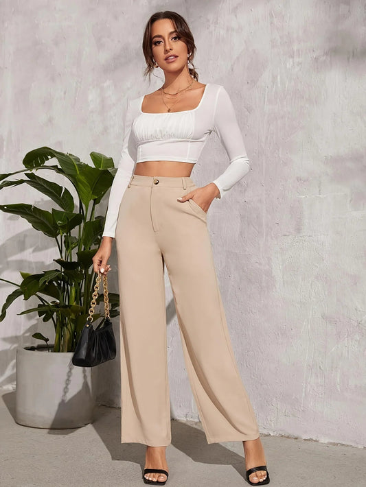 Wide Leg Loose Commuter Trousers WEM Support (www.WEM.support)
