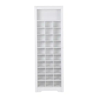 Stylish Design 30 Shoe Cabinet Console, Modern Shoe Cabinet, Multiple Storage Capacity, Self-standing High Cabinet, Suitable For Hallway, Bedroom, White WEM Support (www.WEM.support)