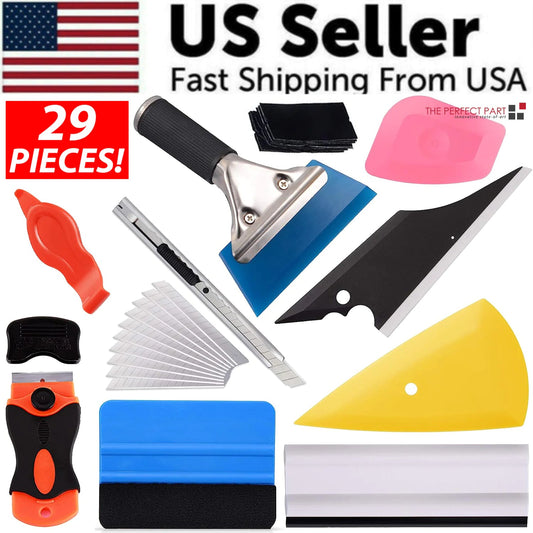 29 PCS Window Tint Tools Kit Car Auto Film Tinting Scraper Squeegee Installation WEM Support (www.WEM.support)