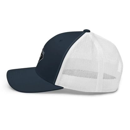 Tropical Seas Shark Fin Trucker Hat WEM Support (www.WEM.support)
