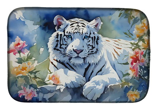 White Tiger Dish Drying Mat WEM Support (www.WEM.support)