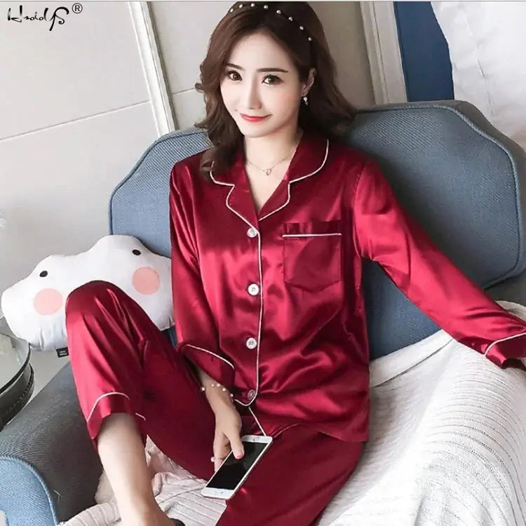 Women Silk Satin Pajamas Treat yourself to a touch of luxury with our Silk satin pajamas women today! My Store