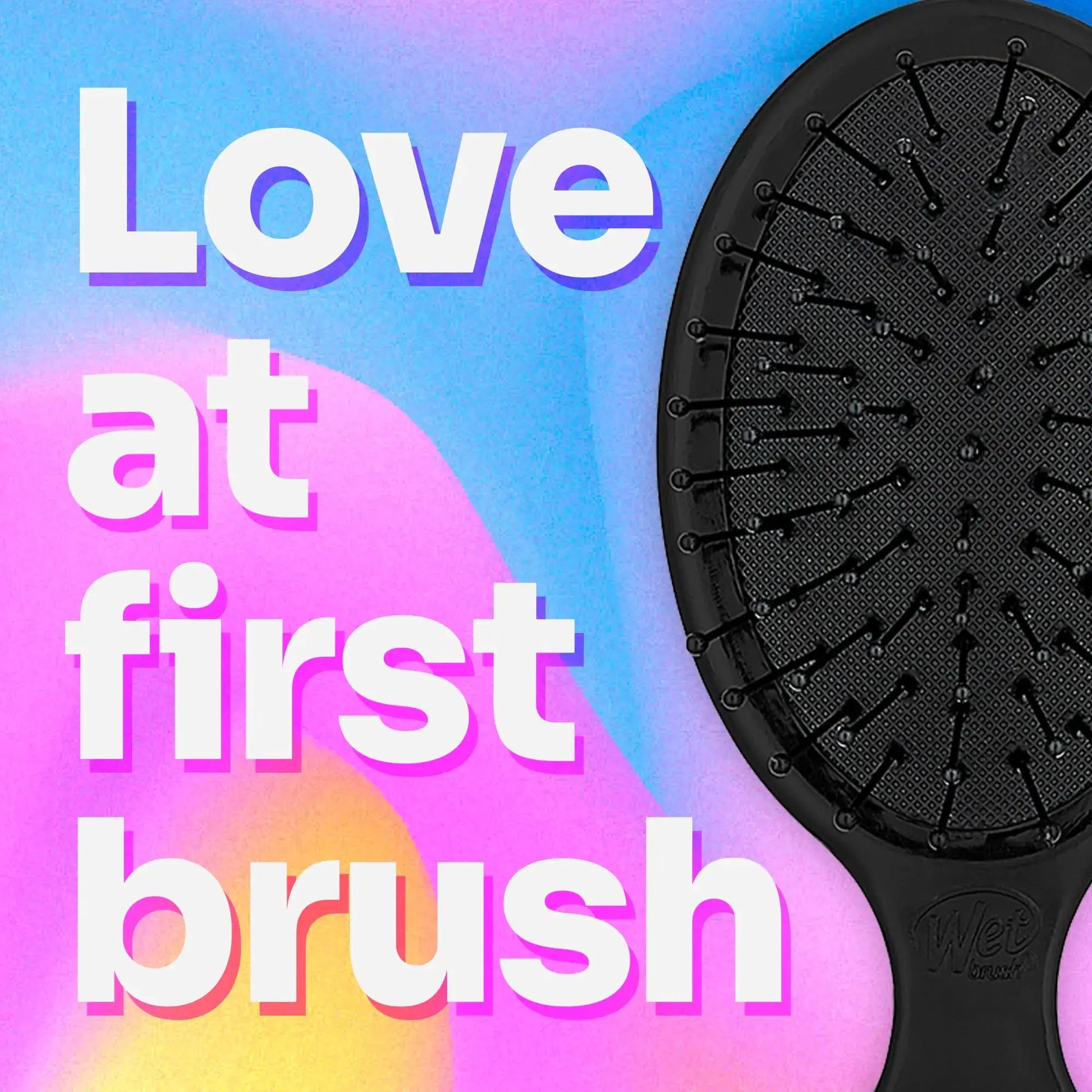Wet Brush Detangling Brush, Mini Detangler Brush (Black) - Wet & Dry Tangle-Free Hair Brush for Women & Men - No Tangle Soft & Flexible Bristles for Straight, Curly, & Thick Hair Black 1 Count (Pack of 1) My Store