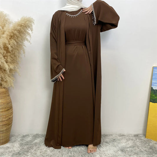 Women's Sleeveless Dress Cardigan Set WEM Support (www.WEM.support)