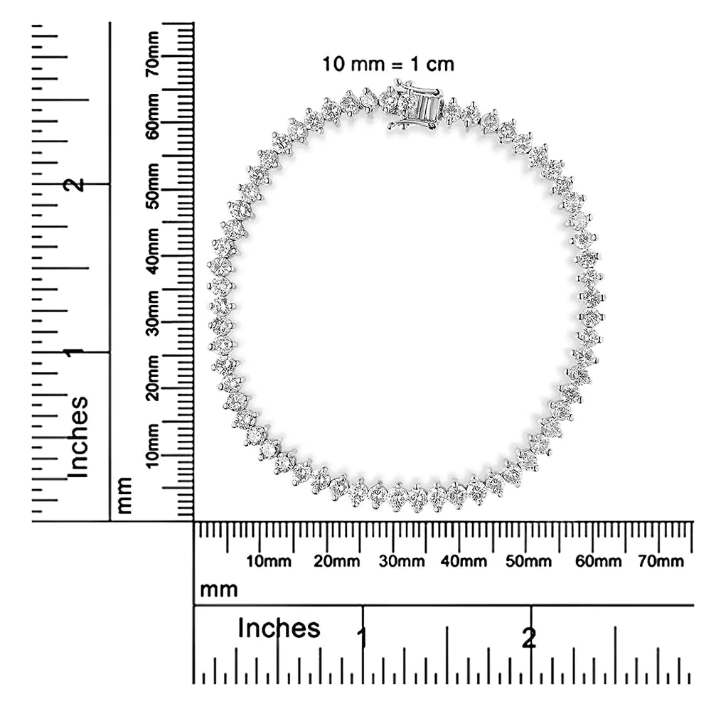 14K White Gold 5 1/2 Cttw Round Diamond 2-Prong Tennis Bracelet (H-I Color, SI2-I1 Clarity) - 7" WEM Support (www.WEM.support)