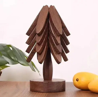 Tree Design Stand Wooden Coaster these coasters are not only durable but also eco-friendly. tree design coaster stand The set comes with a convenient stand for easy storage and display. My Store