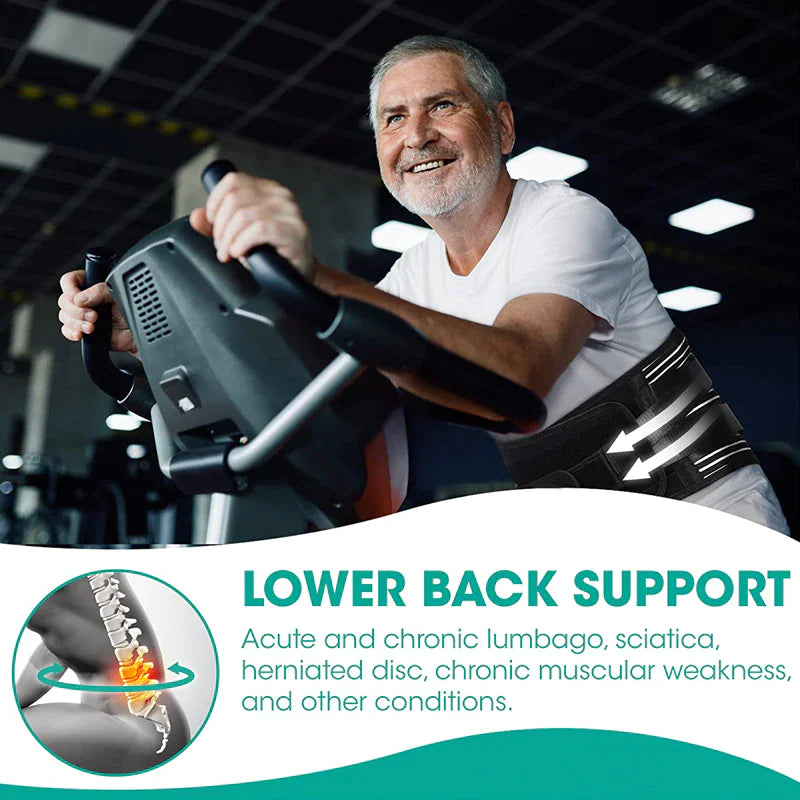 Adjustable Lower Back Brace Lumbar Support Waist Belt For Men Women Pain Relief WEM Support (www.WEM.support)