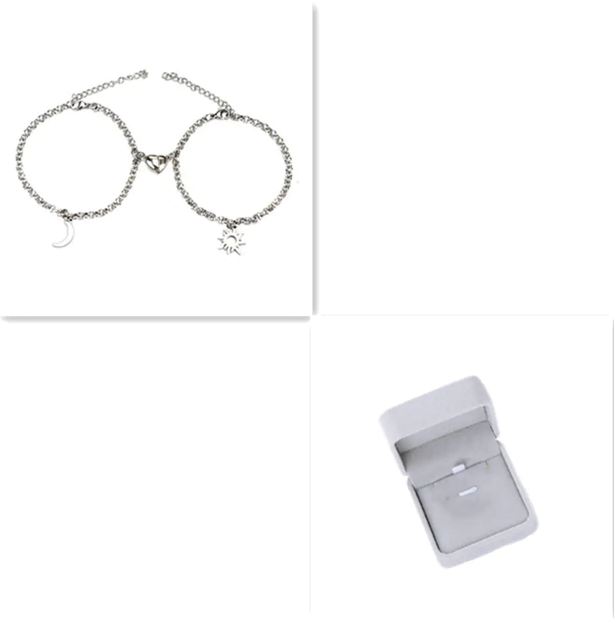 Stainless Steel Sun And Moon Bracelet Creative Sex Heart Magnet Attracts WEM Support (www.WEM.support)
