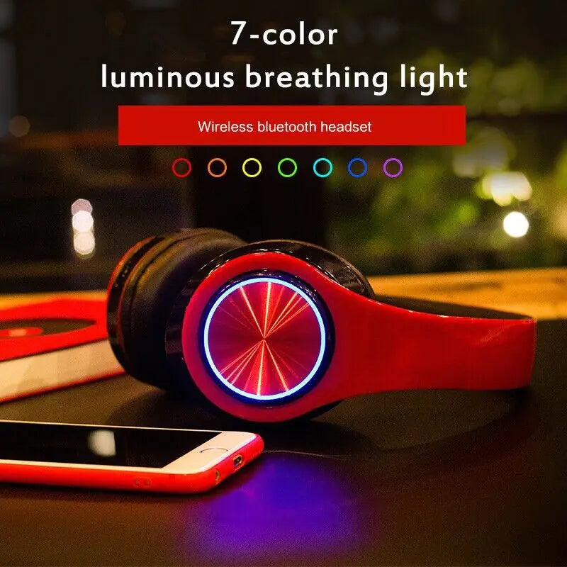 Super Bass Wireless Bluetooth Headphones Foldable Stereo Earphones Headsets Mic WEM Support (www.WEM.support)