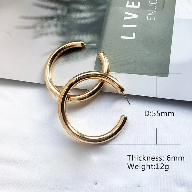 Street Style CC Hoop Earrings WEM Support (www.WEM.support)