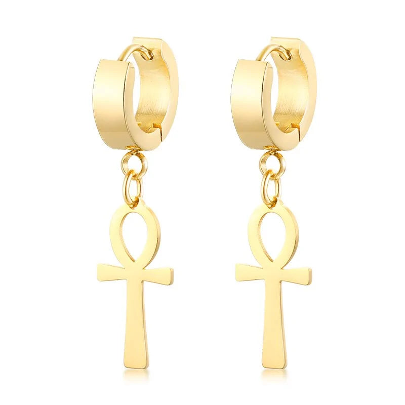 Stainless Steel Egyptian Queen Ankara Earing WEM Support (www.WEM.support)