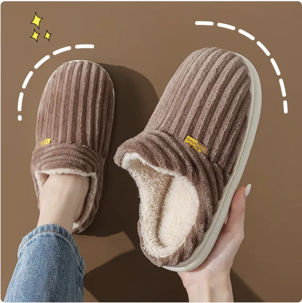 Warm Cotton Indoor Slippers - Non-Slip for Couples WEM Support (www.WEM.support)