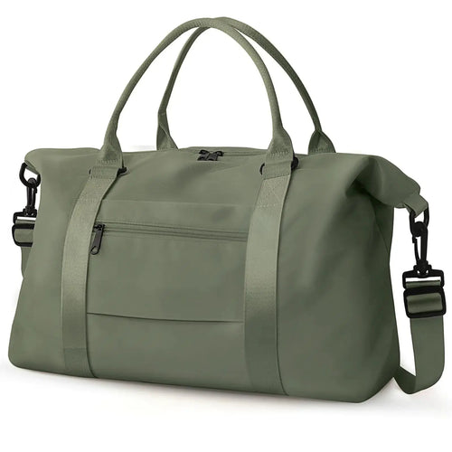 Travel Duffle Bag, Waterproof Weekender Bag Carry On Tote Bags for Women, Travel Essentials Sport Gym Bag for Men, Hospital Bag for Labor and Delivery, Overnight Bag Luggage Bag with Trolley Sleeve 06 Dark Green My Store
