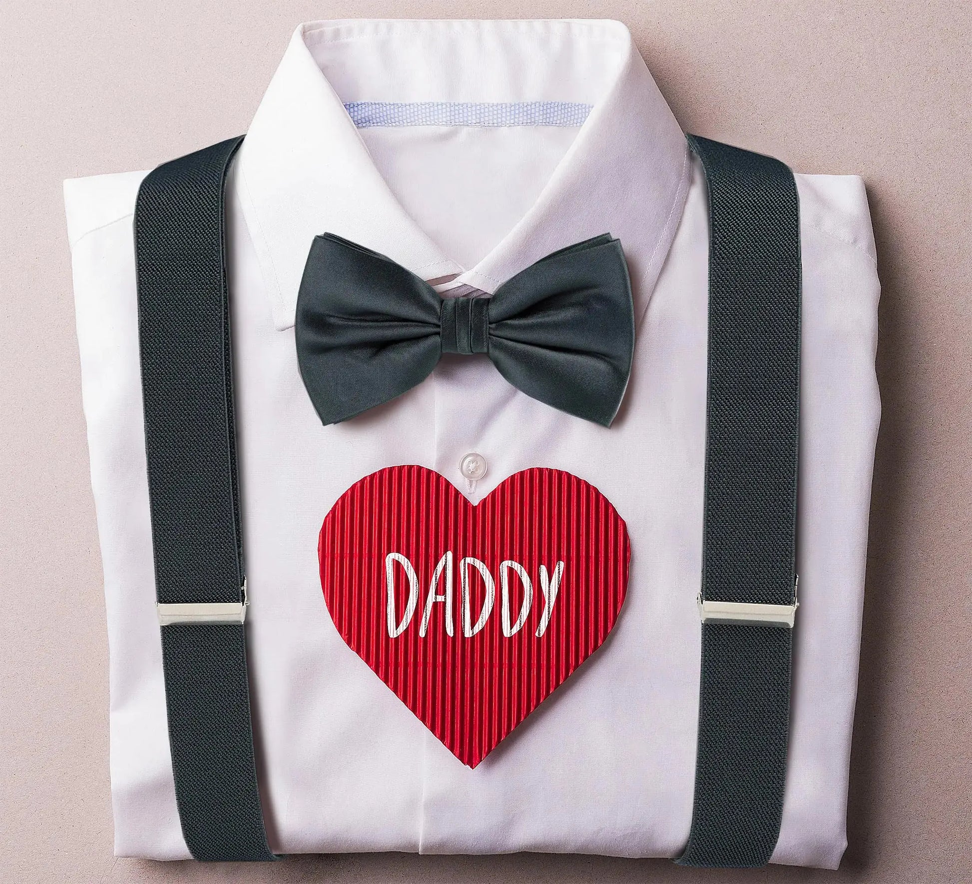 TIE G Solid Color Men's Suspender + Woven Bow Tie Set for Wedding : Vivid Color, Adjustable Brace, Strong Clip, Elastic Band Charcoal Grey My Store