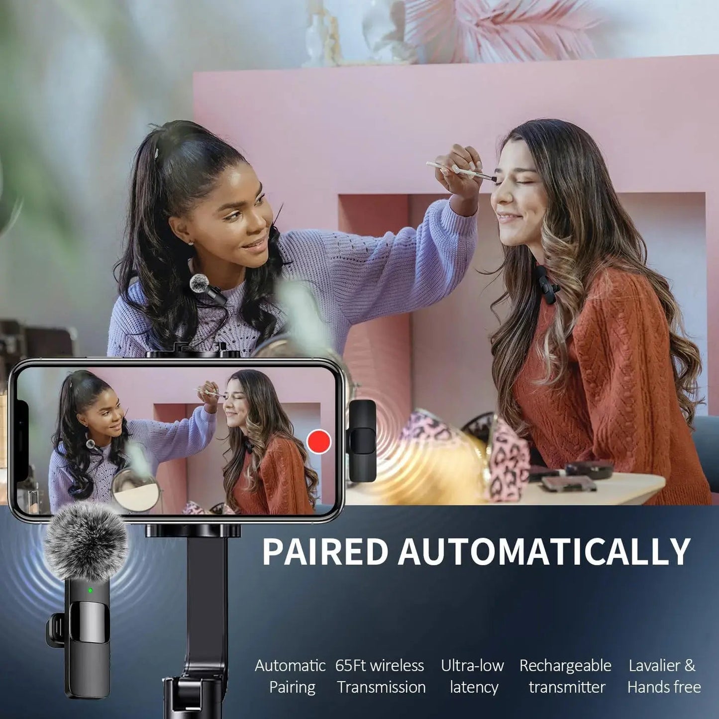 Wireless Lavalier Microphone Portable Solution For Mobile Recording WEM Support (www.WEM.support)