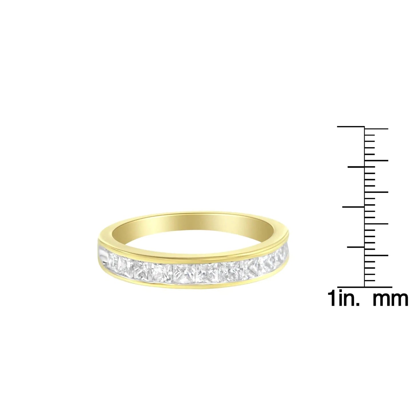 14KT Yellow Gold Diamond Channel Band Ring (1 cttw, H-I Color, SI2-I1 Clarity) WEM Support (www.WEM.support)