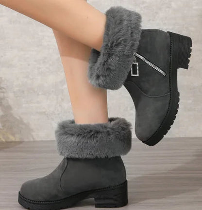 Velvet Padded Cotton Short Boots HejK.com Marketplace LLC