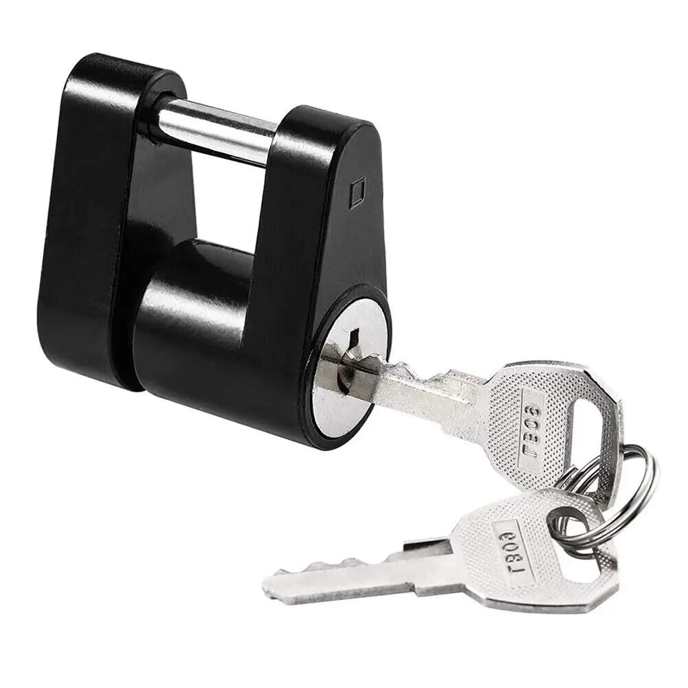 Trailer Hitch Coupler Lock Dia 1/4" Span 3/4" For Tow Boat RV Truck Car + 2 Keys WEM Support (www.WEM.support)
