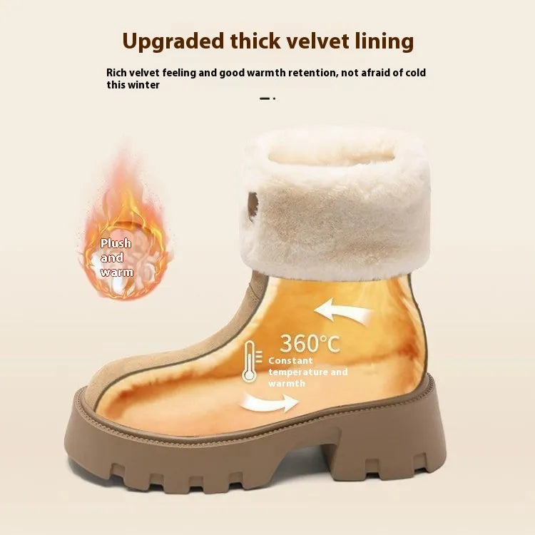 Women's Winter Fleece-Lined Thermal Shoes WEM Support (www.WEM.support)