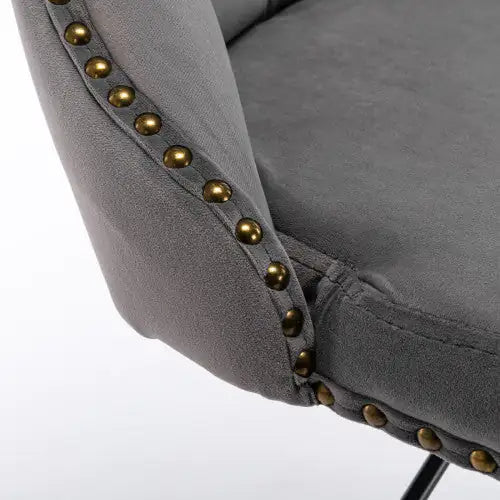 Swivel Velvet Barstools Adjusatble Seat Height From 25-33 Inch Gray Set Of 2 WEM Support (www.WEM.support)