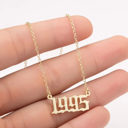 Women's Birth Year Necklace WEM Support (www.WEM.support)