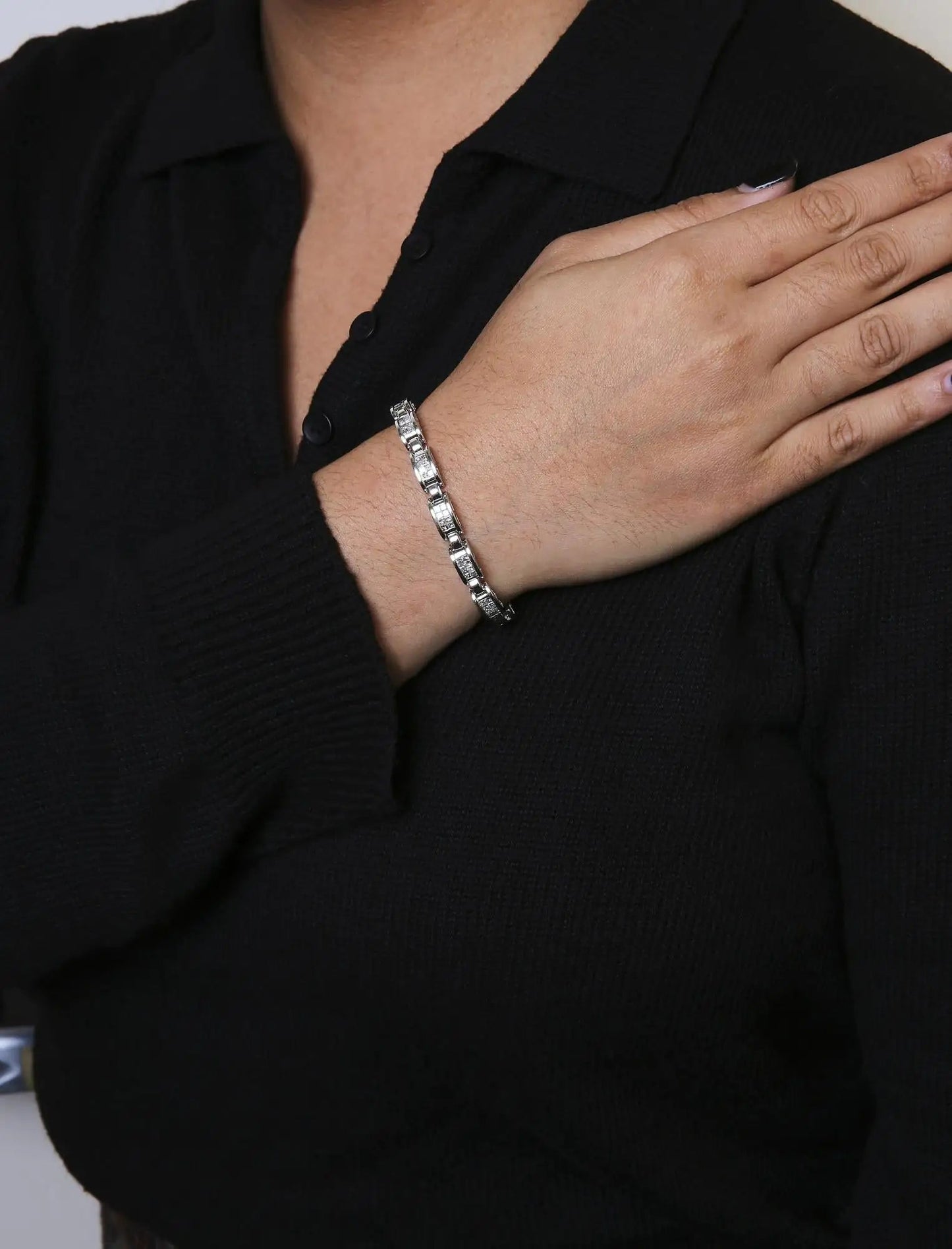 14K White Gold 3.0 Cttw Invisible Set Princess Cut Diamond Link and Buckle 7.25" Tennis Bracelet (I-J Color, I1-I2 Clarity) WEM Support (www.WEM.support)