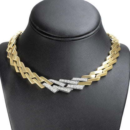 14k Yellow Gold 2 3/4 Cttw Pave Diamond Miami Cuban Curb Link Chain 16" Necklace (H-I Color, SI1-SI2 Clarity) WEM Support (www.WEM.support)