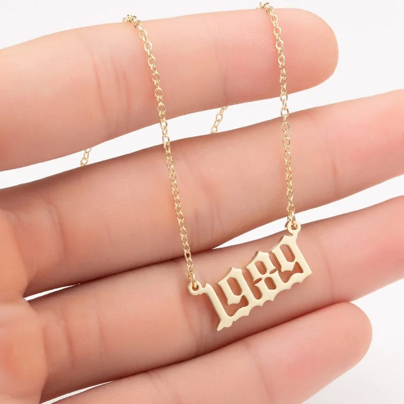 Women's Birth Year Necklace WEM Support (www.WEM.support)