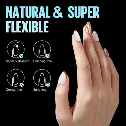 TOMICCA Short Almond Nail Tips, 240Pcs Half Matte Soft Gel Nail Tips, 12 Sizes Acrylic Pre-Shaped Nails, Full Cover False Nails for Extension Nail My Store