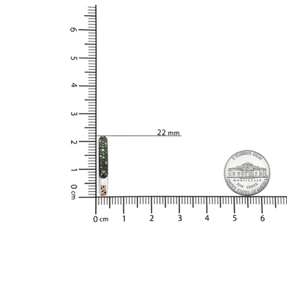 18K White Gold 1.00 Cttw Brown and White Diamond and 1.3mm Round Green Tsavorite Gemstone Inside Outside Hoop Earrings (Brown and G-H Color, SI1-SI2 Clarity) WEM Support (www.WEM.support)
