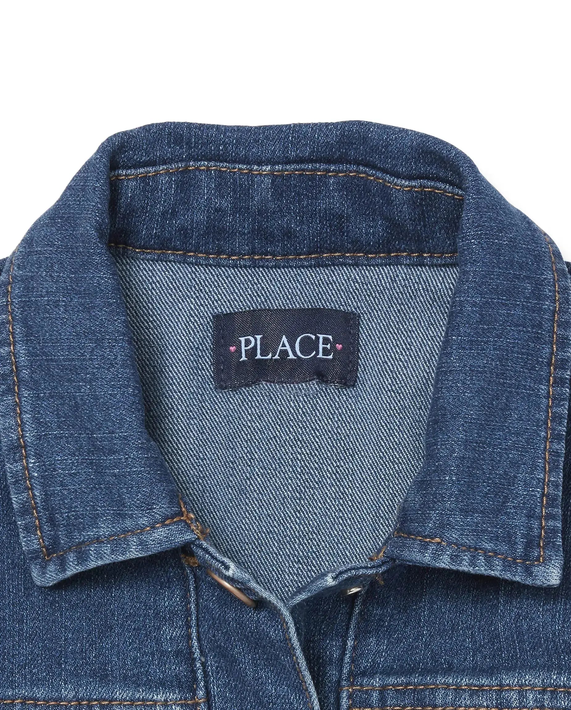 The Children's Place Girls Basic Denim Jacket XX-Large Azure Wash My Store