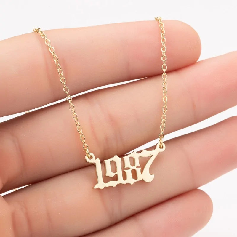 Women's Birth Year Necklace WEM Support (www.WEM.support)