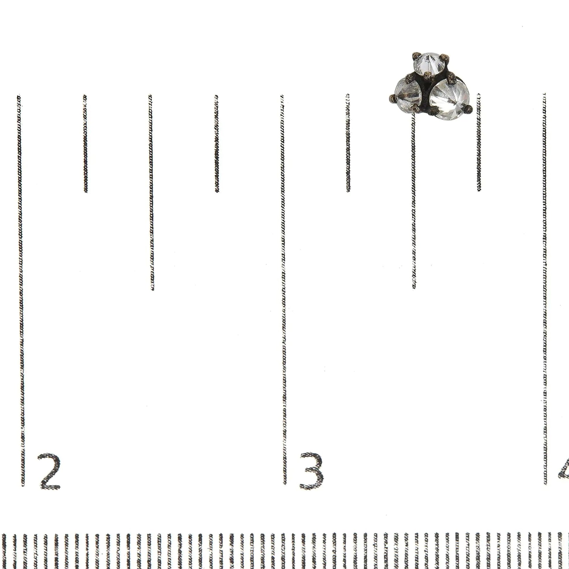 14K Yellow Gold and Black Oxidized Reverse Set 1 1/4 Cttw Diamond Trio Stud Earrings (I-J Color, I1-I2 Clarity) WEM Support (www.WEM.support)