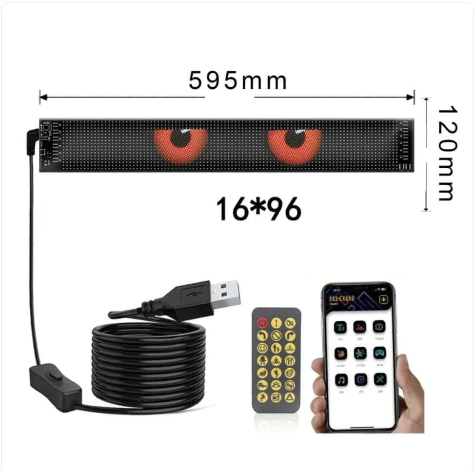 USB Car Bluetooth Smart Screen with Flexible Full Color Display WEM Support (www.WEM.support)