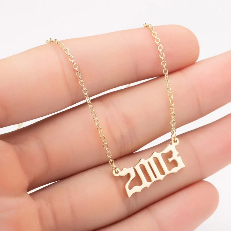 Women's Birth Year Necklace WEM Support (www.WEM.support)