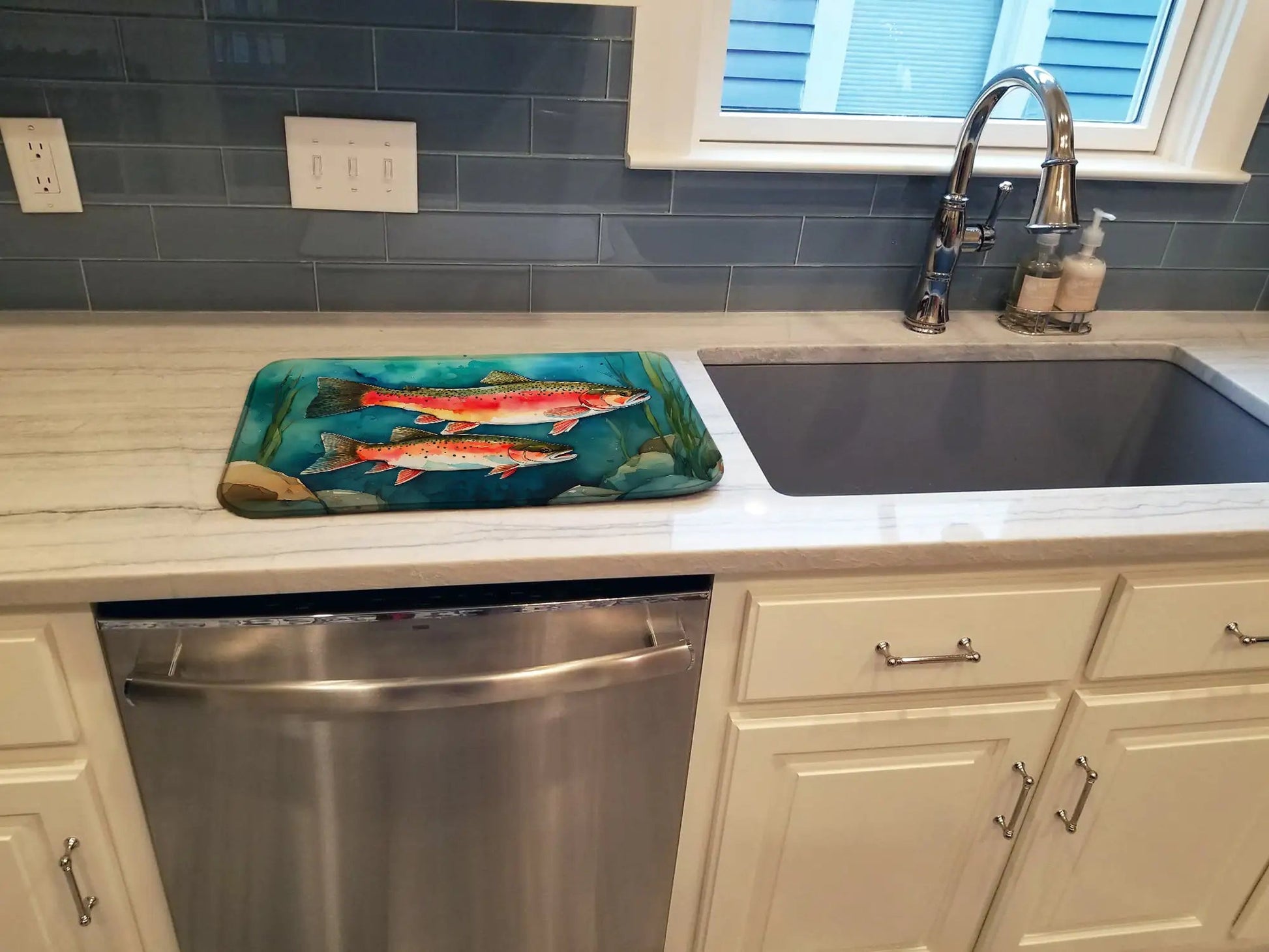 Trout Dish Drying Mat WEM Support (www.WEM.support)