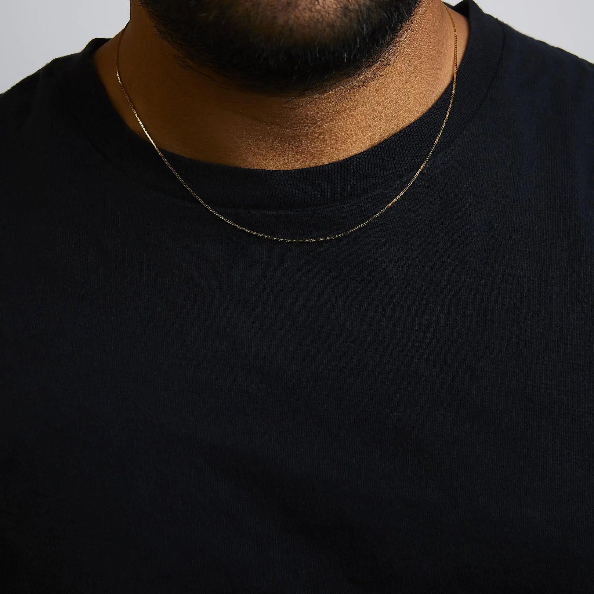 Unisex Solid 14K Gold 0.75mm Classic Box Chain Necklace WEM Support (www.WEM.support)