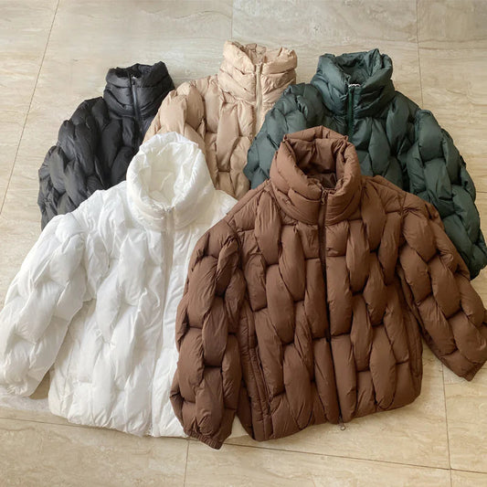 Woven Warm Plus-Size Puffer WEM Support (www.WEM.support)