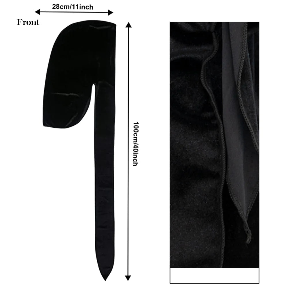 Unisex Velvet Long Tail Beanie WEM Support (www.WEM.support)