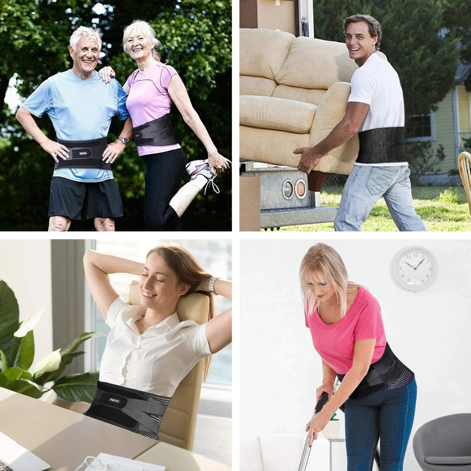 Adjustable Lower Back Brace Lumbar Support Waist Belt For Men Women Pain Relief WEM Support (www.WEM.support)