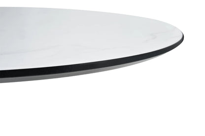 TULIP DINING TABLE ,Dia. 106cm ROUND, WHT, MARBLE WHT, 1pc Per Ctn WEM Support (www.WEM.support)