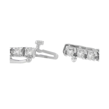 14K White Gold Round-Cut Diamond Tennis Bracelet (4.00 cttw, I-J Color, I2-I3 Clarity) WEM Support (www.WEM.support)