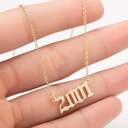 Women's Birth Year Necklace WEM Support (www.WEM.support)
