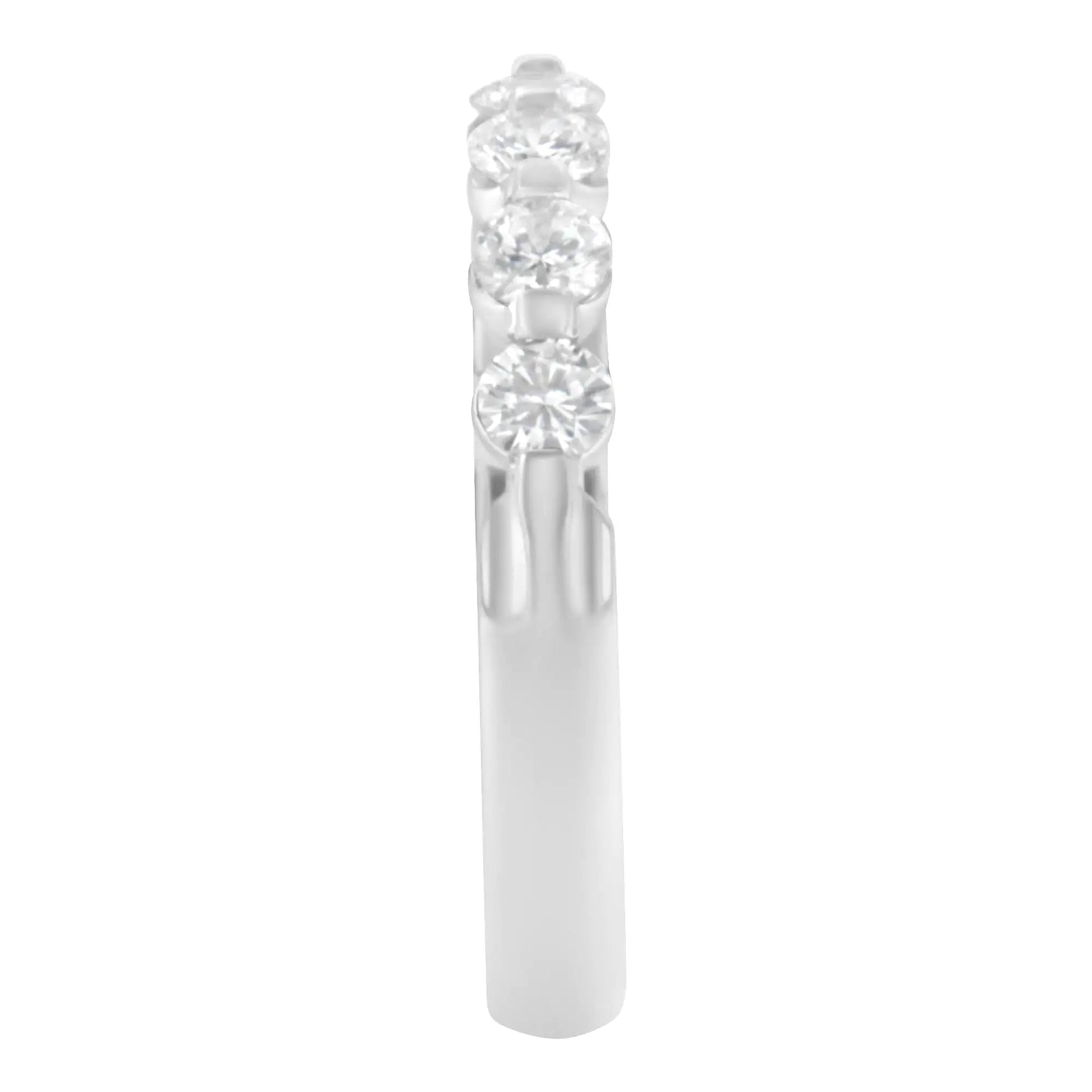 14K White Gold 1/2 cttw Diamond 5-Stone Band Ring (H-I Clarity, SI2-I1 Color) WEM Support (www.WEM.support)