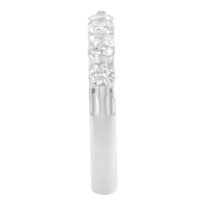 14K White Gold 1/2 cttw Diamond 5-Stone Band Ring (H-I Clarity, SI2-I1 Color) WEM Support (www.WEM.support)