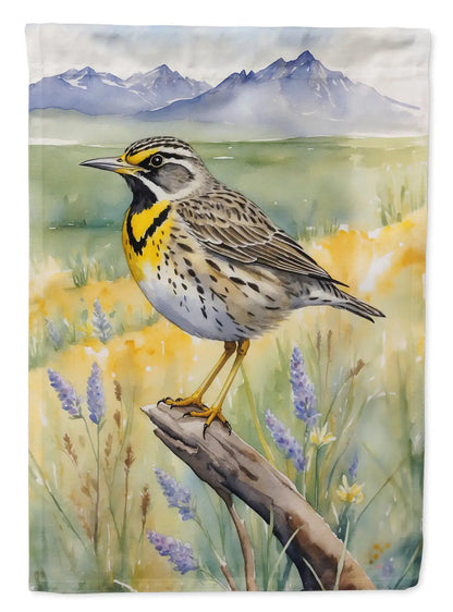 Wyoming Western Meadowlark Garden Flag WEM Support (www.WEM.support)
