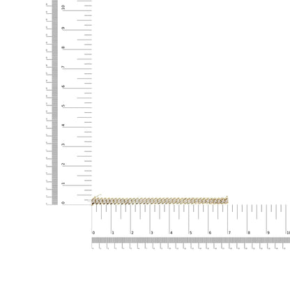 10K Yellow Gold 5.0 Cttw Diamond Double Row S-Link Cuban Bracelet (J-K Color, I2-I3 Clarity) - 7.25" Inches WEM Support (www.WEM.support)