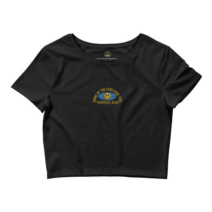 Women’s World Wide Good Vibes Crop Tee WEM Support (www.WEM.support)