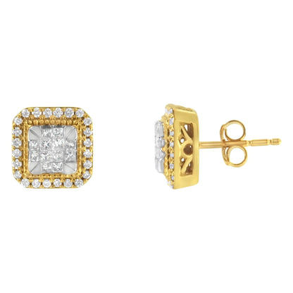 10KT Yellow Gold Diamond Stud Earrings (1/2 cttw, H-I Color, SI2-I1 Clarity) WEM Support (www.WEM.support)