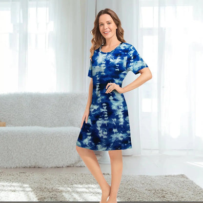 3 Pack Sleepshirts Women's Nightshirt Soft Nightgowns for Women Short Sleeve dress Sleepwear(S-3X) Plus 1X Set 3 My Store
